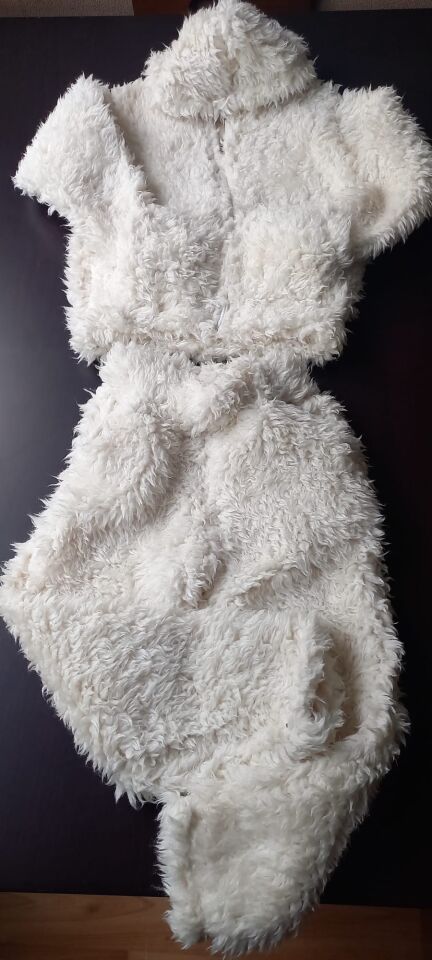 Kız Çocuk Peluş Takım Beyaz