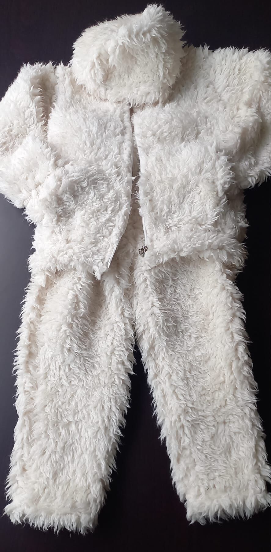 Kız Çocuk Peluş Takım Beyaz