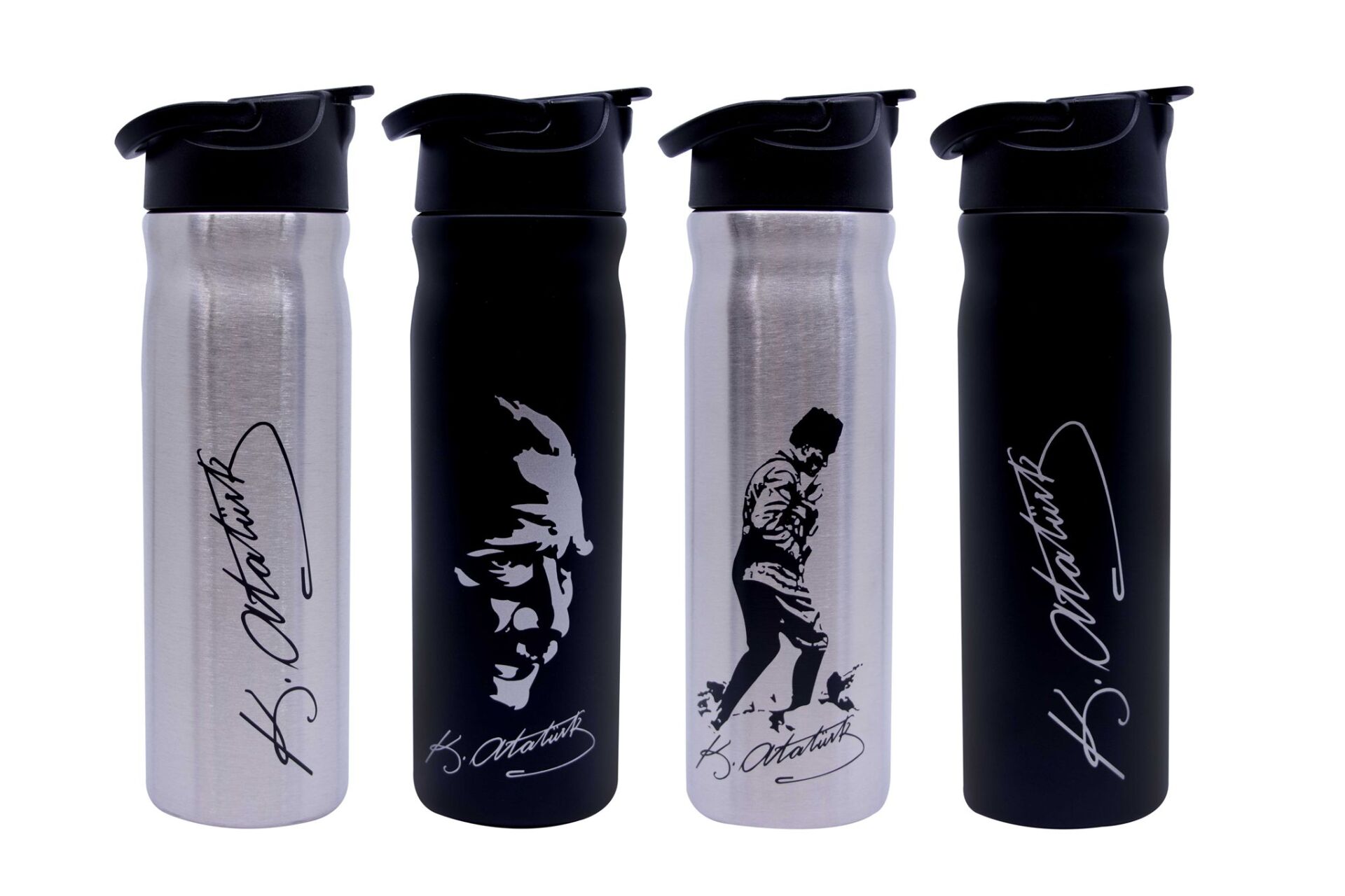 Atatürk Baskılı&Yazılı Çelik Matara 500 ML
