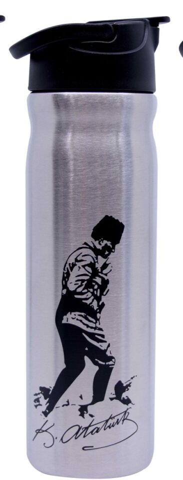 Atatürk Baskılı&Yazılı Çelik Matara 500 ML