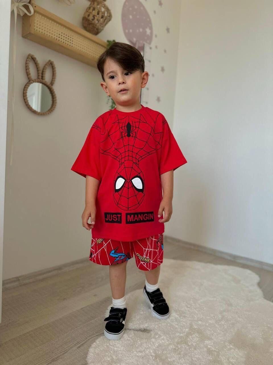 Erkek Çocuk Ters Örümcek Adam İkili Takım  (2-D)