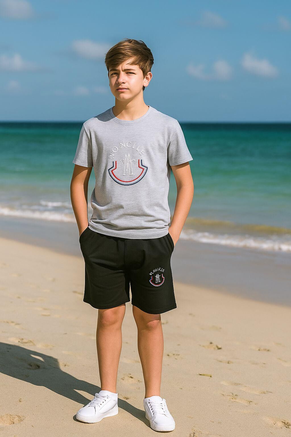 Erkek Çocuk Gri Moncler İkili Takım  (1-G) 12