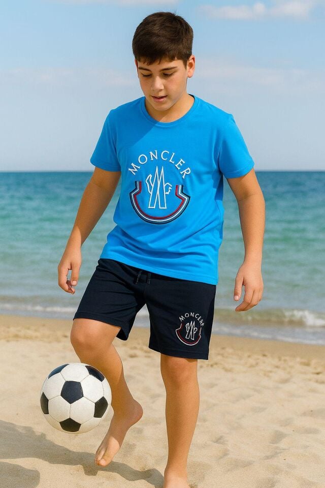 Erkek Çocuk Mavi Moncler İkili Takım